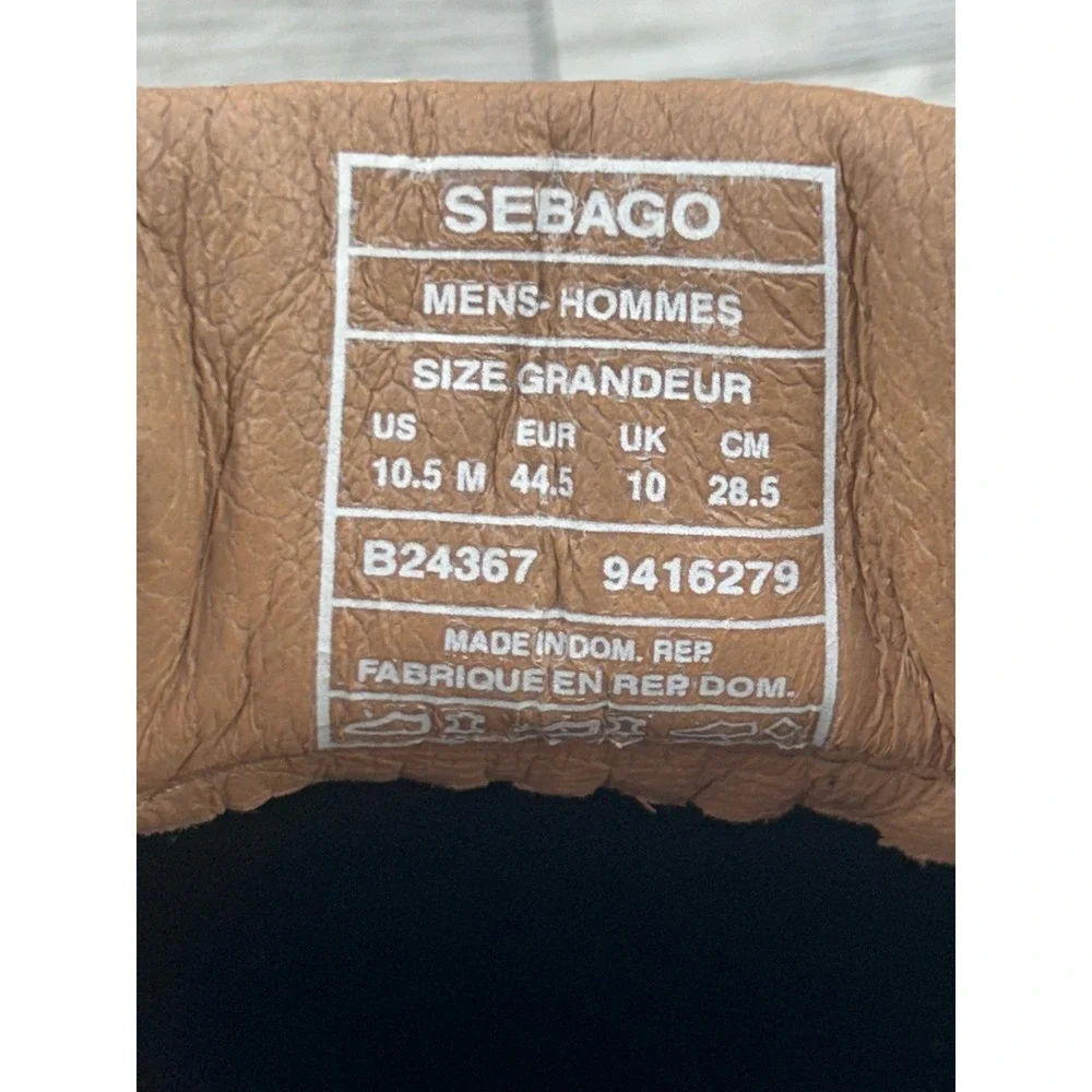 Sebago‎ Cyphon Sea Fisherman Men Brown Leather Boat Shoes B24367 Size 10.5 M